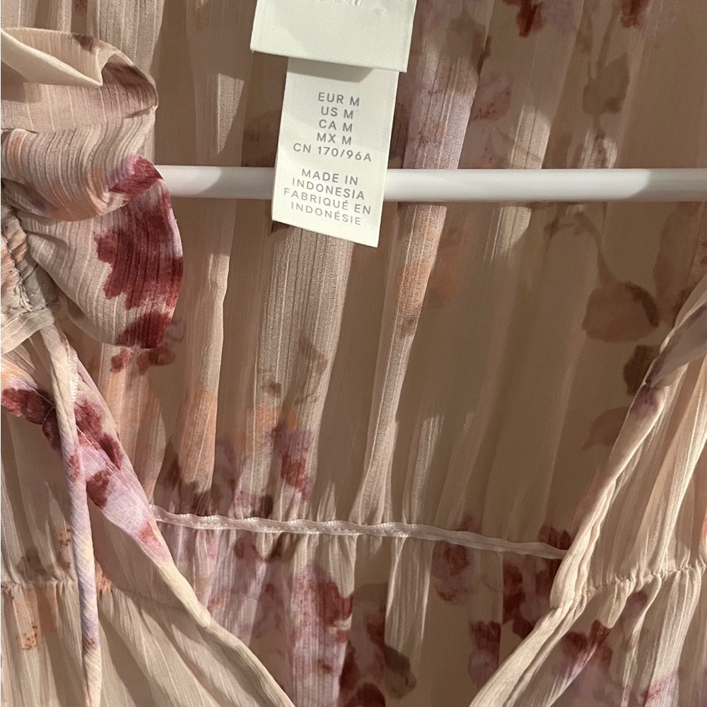 H&M LONG CHIFFON DRESS - Picture 3 of 3